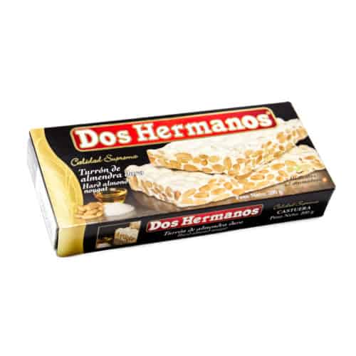 turrón de almendra duro mandelnougat mit ganzen mandeln front