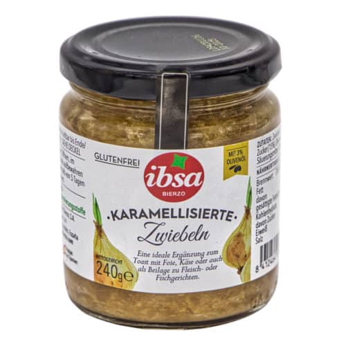 caramelizados cebolla ibsa karamellisierte zwiebeln 240g front