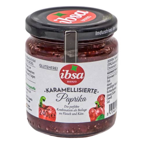 caramelizados pimientos asados ibsa karamellisierte paprika 240g front