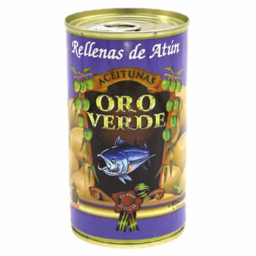 oro verde–rellenas de atún 150g–gruene oliven mit thunfischpaste gefuellt front