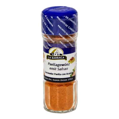 sazonador paella con azafrán la barraca paellagewuerz mit safran 50g front