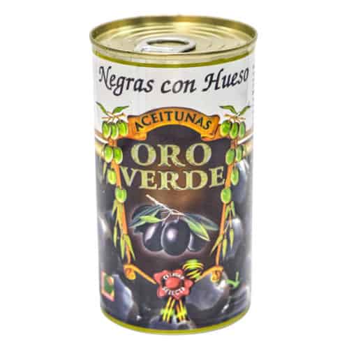 oro verde negras con hueso 150g schwarze oliven mit kernen front