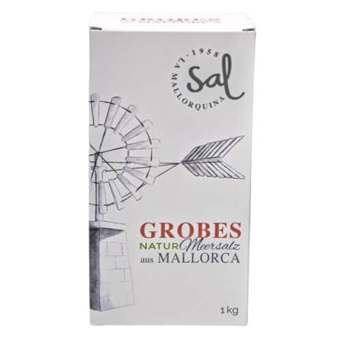 sal marina natural gruesa de mallorca la mallorquina sal grobes natur meersalz aus mallorca 1kg front