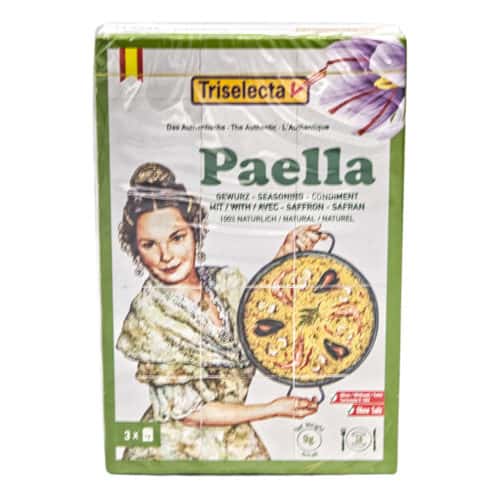 sazonador paella con azafrán 100 natural triselecta paellagewuerz mit safran 100 natuerlich 3x 3g front