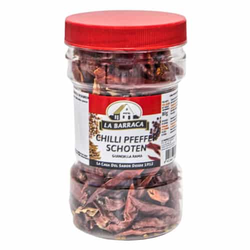 vainas de ají la barraca chilli pfeffer schoten 80g front