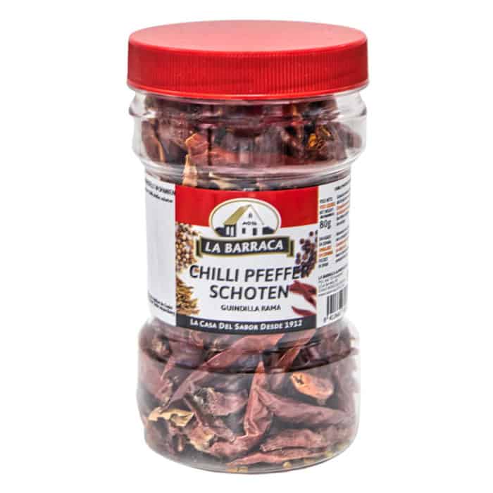 vainas de ají la barraca chilli pfeffer schoten 80g front