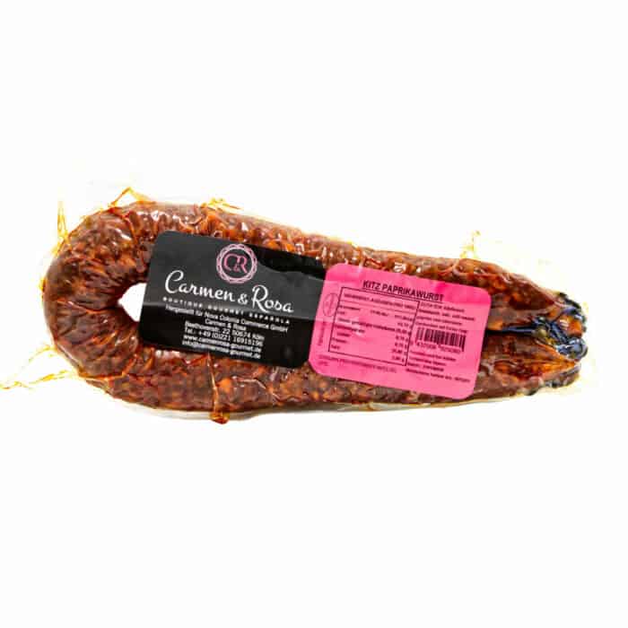 chorizo de chivo herradura chorizo aus ziegenfleisch im ring front