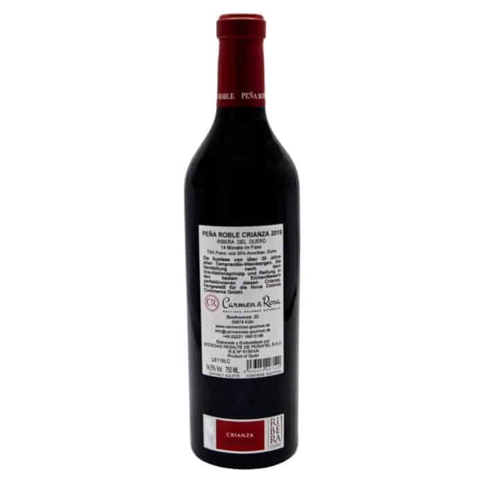 rotwein pena roble crianza 2019 075l back
