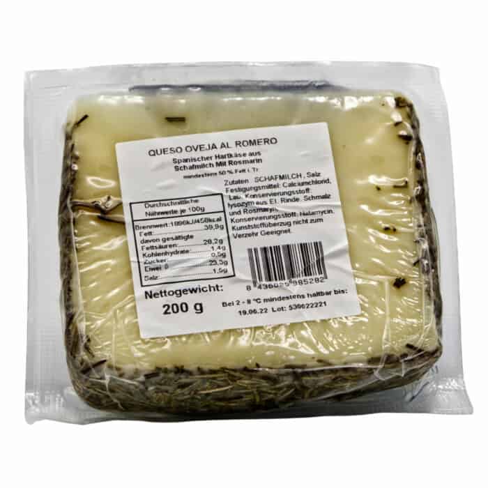 queso de oveja al romero 200 g schafskaese mit rosmarin back