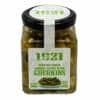 mit gurken gefuellte gruene gordal oliven 1921 stuffed green gordal olives with gherkins 140g front